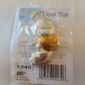 Precious Moments Silver and Gold Angel Visor Clip